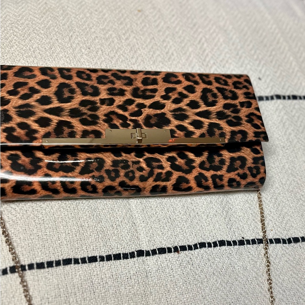 Leopard Print Clutch Bag